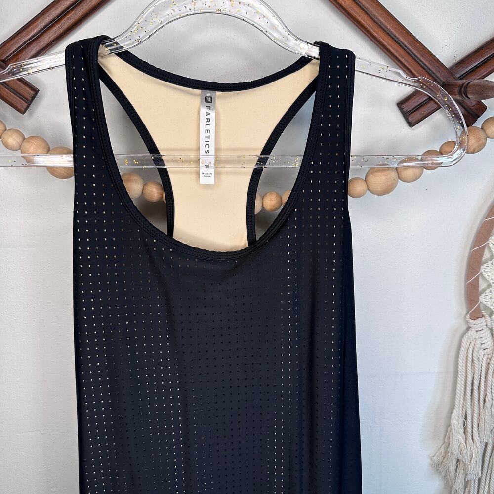 Fabletics Black Racerback Mesh Lined Athletic Dress